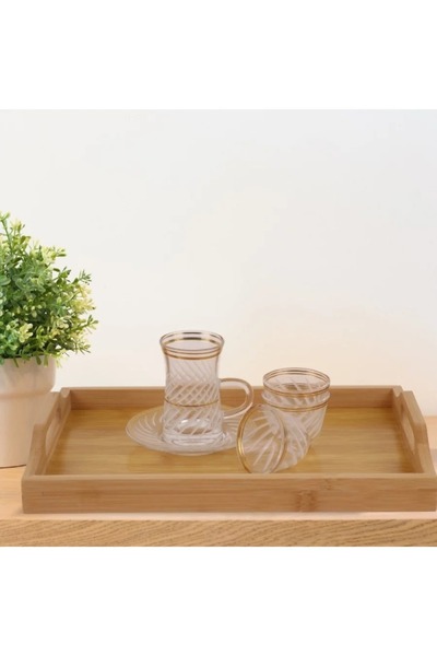 rexa طقم مميز وأنيق من فناجين الشاي والقهوة - 36 قطعة - شفاف