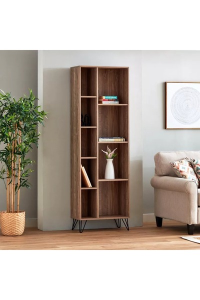 Home Box Miro Display Bookcase with 7 Shelves