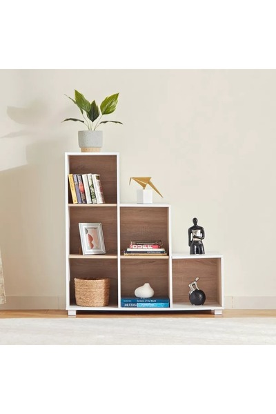 Home Box Alford Lyon 6-Cube Step Bookcase