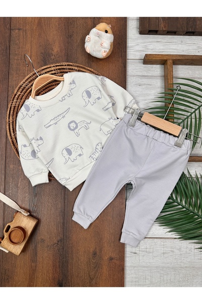 Kids Kingdom Cotton Crew Neck 2-Piece Baby Boy Set
