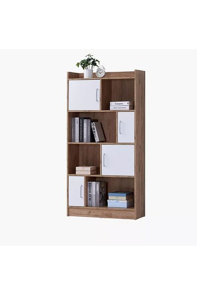 Home Box Alford Elora 4-Door Bookcase with Shelves