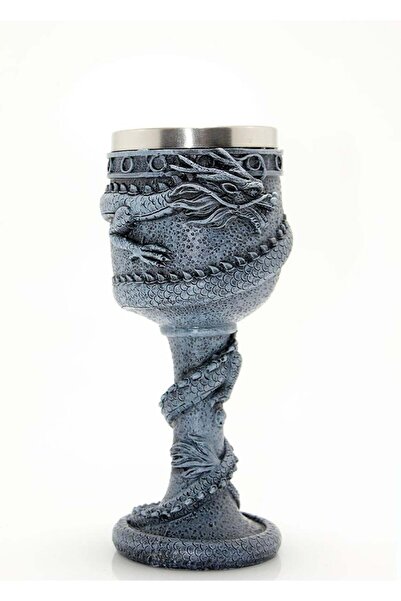 İstangül Butik Dragon Design Stainless Steel Goblet Cup Model 1