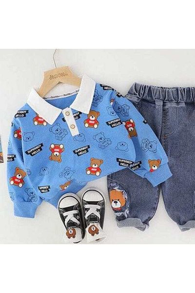 OEM 2-Piece Set Polo Shirt and Jeans