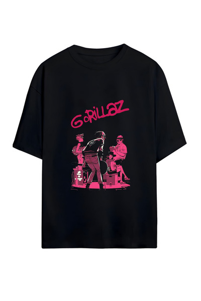 GraffTee تي شيرت قطني كبير الحجم للجنسين من GORILLAZ