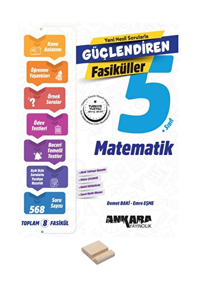 Ankara Yayıncılık 5. Sınıf Güçlendiren Matematik Fasiküller ve Telefon Standı