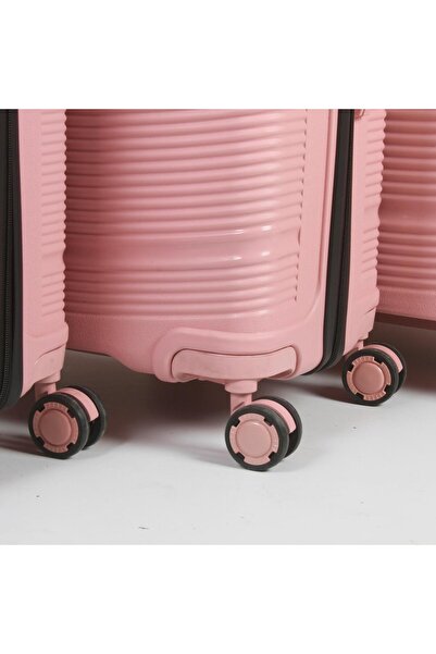 EGA PP ÇİZGİLİ BAVUL 2'Lİ SET BÜYÜK BOY ve KÜÇÜK (KABİN) BOY