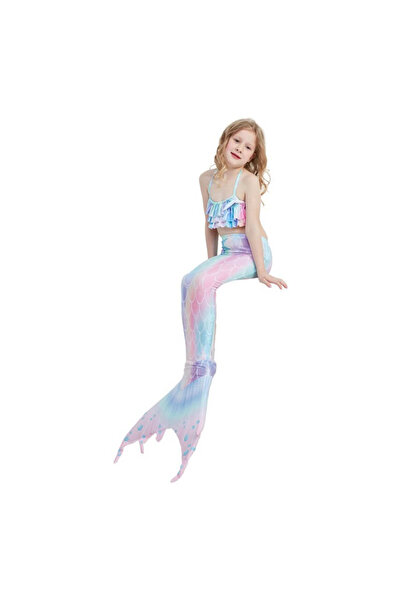 THK Coadă de costum de baie Sirenă Ariel, Stea de mare - THK® - 110 cm - 3-4 ani