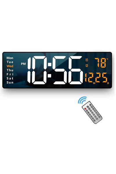 Primo Plus mix (Floor Lamp for Living Room with 3 Color Temperatures and Large Display Digital Wall Clock)
