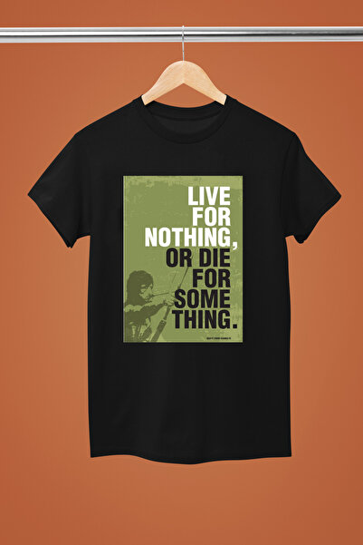 MAGORS تيشيرت رامبو مطبوع من القطن بأكمام قصيرة وقصة عادية