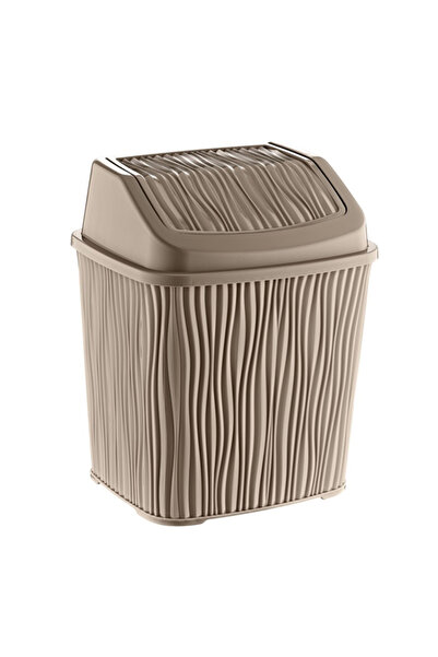 abnturk Ultra Lüks Kaliteli 6,2L Kum Beji Dalgalı Klik Kapaklı Çöp Kovası Çöp...