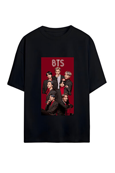 GraffTee تي شيرت قطني كبير الحجم للجنسين من BTS