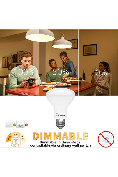 OEM LED bulbs R80 E27 12w, warm light 2700K, power 1100LM - set of 6 pieces