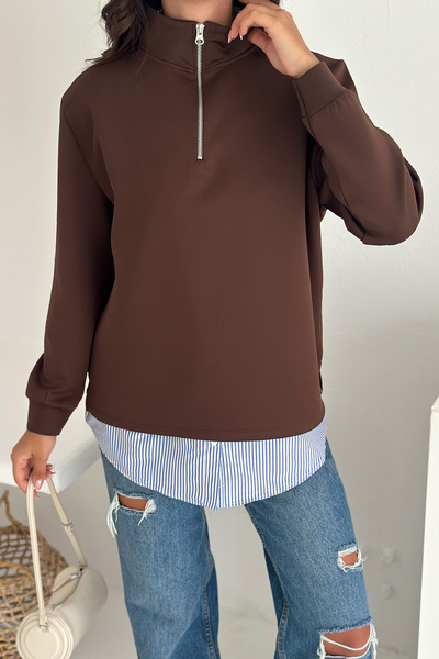 Noa Noa Φούτερ & πουκάμισο με φερμουάρ oversized – Στυλ πολυστρωματικής πόλης