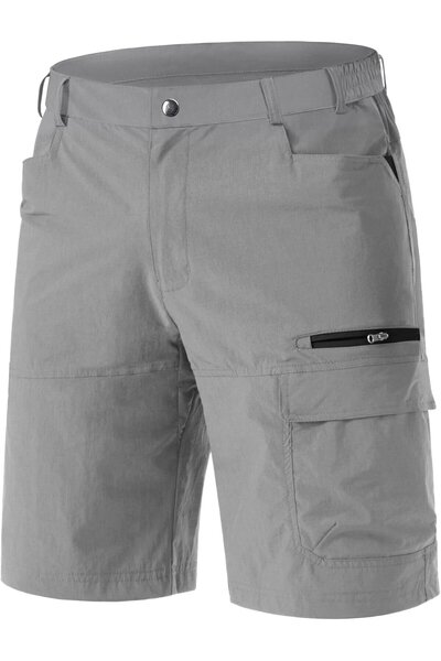 OEM Quick-drying, elastic, functional, waterproof shorts with elastic waistband, grey 34