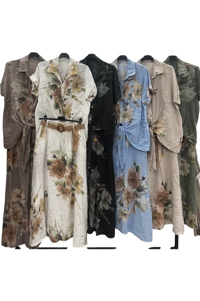 Rabiossa بدلة كتان نسائية