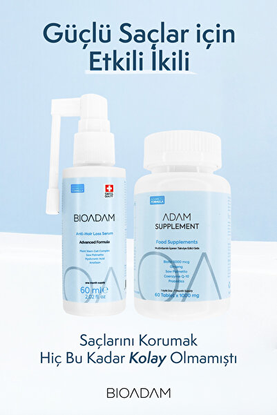 Bioadam Saç Oluşumunu Destekleyen Hyaluronik Asit içeren Saç Spreyi ve Biotin...