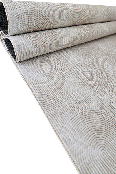 Washable Stainproof Anti-Slip Base Cutting Embossed Living Room Corridor Kitchen Carpet Kids Room BEIGE