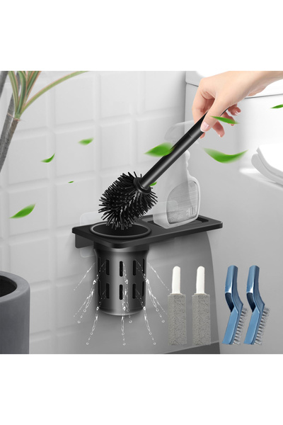 OEM Perie de toaletă cu suport de perete + rezervă