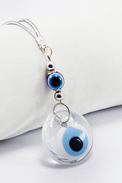 biuti El Yapımı Saydam Cam Nazar Boncuklu Araba Dikiz Ayna Süsü, Yeni Araba H...