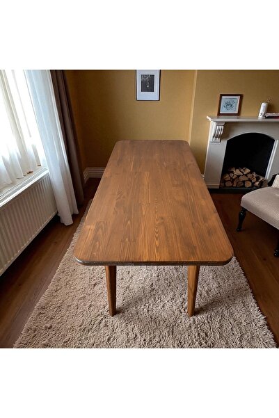 uğurlubaylar doğal masif ağaç yemek masası 140x80cm