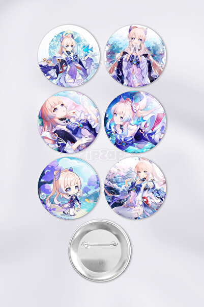 ZipZap Sangonomiya Kokomi Genshin impact Çanta Süsü Rozet İğneli Buton Rozet ...