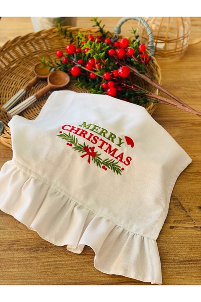 HOME OF BLOSSOM Embroidered Linen Kitchen Cover / Cloth / Oven Cover