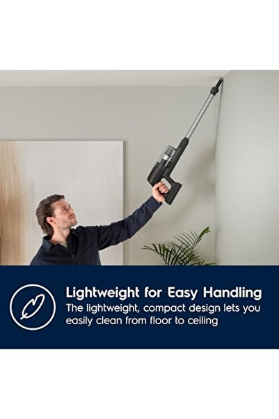 Electrolux Cordless Handheld Stick Vacuum Cleaner with 3x Powerful Suction, 50 Minutes Runtime, 4 Po