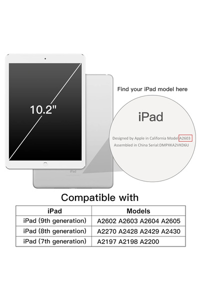 OEM IPad 10.2-inch Case (9th/8th/7th Generation, 2021/2020/2019), Hard Back Protection, Soft Touch, Navy