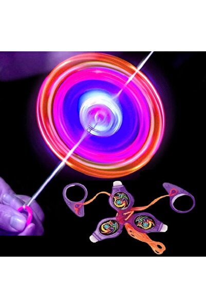 Kuzey 1 ADET RENKLİ LED IŞIKLI FIRFIR MOR FIRFIR PURPLE A PULL IT TO TOP SPİN...