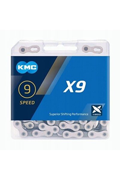 KMC Bike Chain X9, 114 Links, Silver/Grey