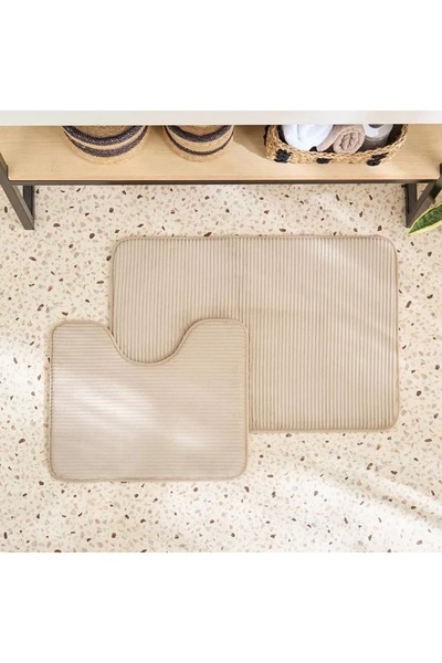 Home Box Luxot 2-Piece Memory Foam Bathmat Set