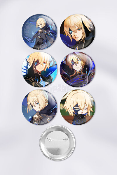 ZipZap Dainsleif Genshin impact Çanta Süsü Rozet İğneli Buton Rozet Seti (6 A...