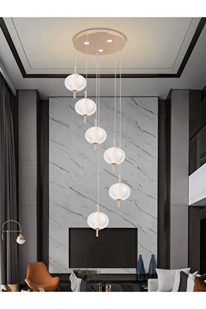 best power ثريا سقف LED أكريليك حديثة 6681-6 - 3 أوضاع إضاءة، 80 واط، طول قاب...