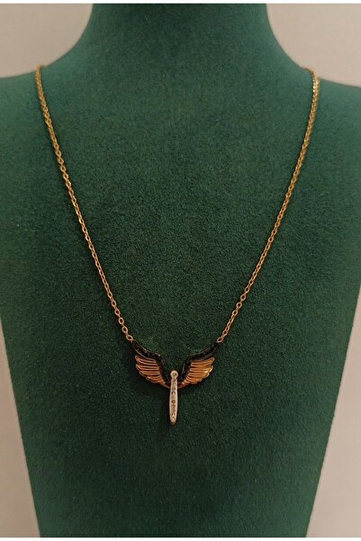 Monalisa Home قلادة فاخرة باللون الذهبي مع شكل طائر اليعسوب