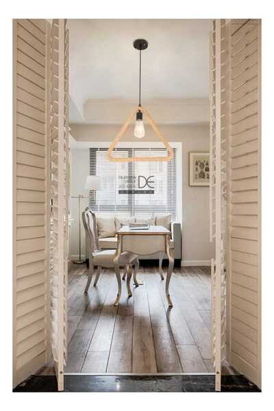best power Rustic Triangle Rope Lamp – 6645-1 | E27 Base | Adjustable 75cm Hanging Cord (Bulb Not Included)