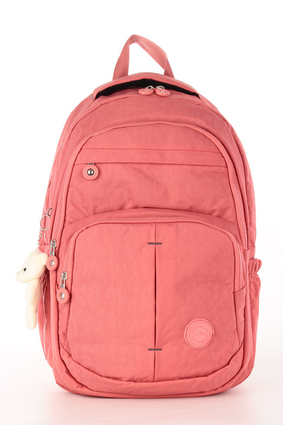 Lapiri Crinkle Fabric Multi-Eye School Bag–Unisex Backpack with Laptop & Tablet Compartment Middle School High School