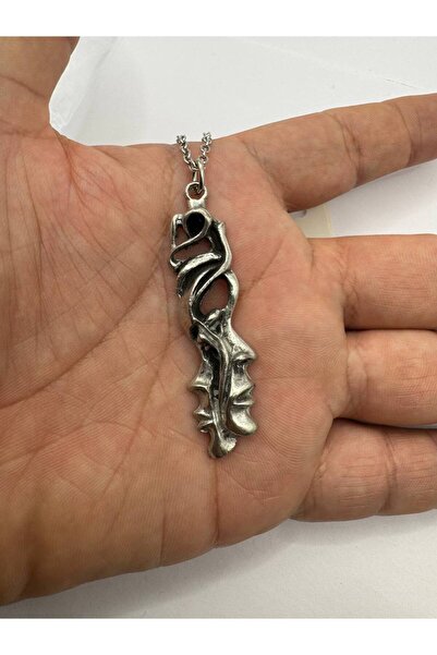 Yuchicly قلادة للرجال والنساء بتصميم شخصيات مواجهة (يوكلي)