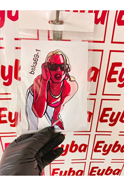 EYBA STİCKER ملصق مطبوع ملون مقاس 11 × 17 سم لفتاة Gta قطعة واحدة، دراجة، مقط...