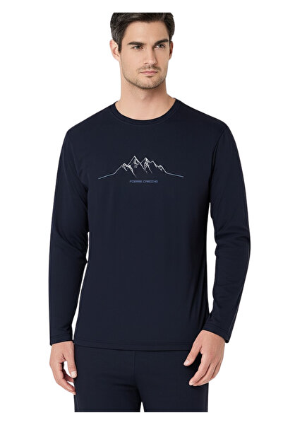 Pierre Cardin Erkek Yeni Sezon Bisiklet Yaka Uzun Kol Pamuk Ev Giyim Pijama Takımı VRP.C.P61E01.Y01