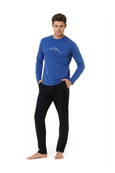 Pierre Cardin Erkek Yeni Sezon Bisiklet Yaka Uzun Kollu Pamuk Pijama Takımı CH.PC.6.101.C0