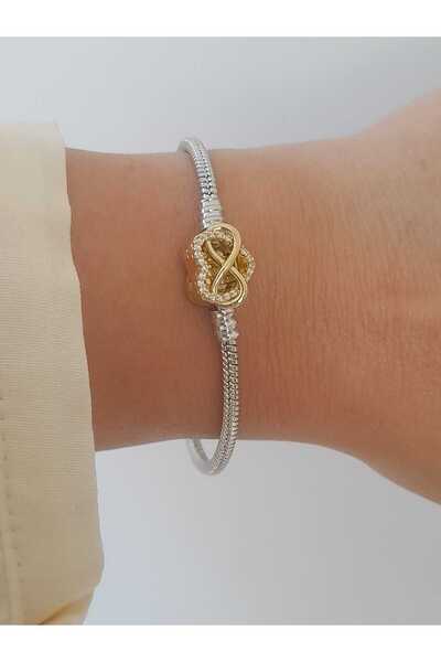 Bubbleatelier سوار إنفينيتي على شكل قلب من الفولاذ