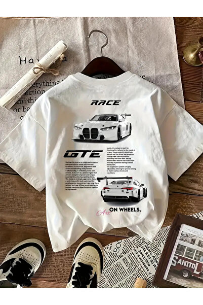Marco Fresco تي شيرت كبير الحجم مطبوع عليه سيارة سباق يومية للجنسين