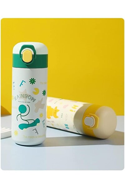 Cocobee Steel Water Bottle for Kids Bottle Double Walled Vacuum Insulated Bottle Flask for School Blue 480ML