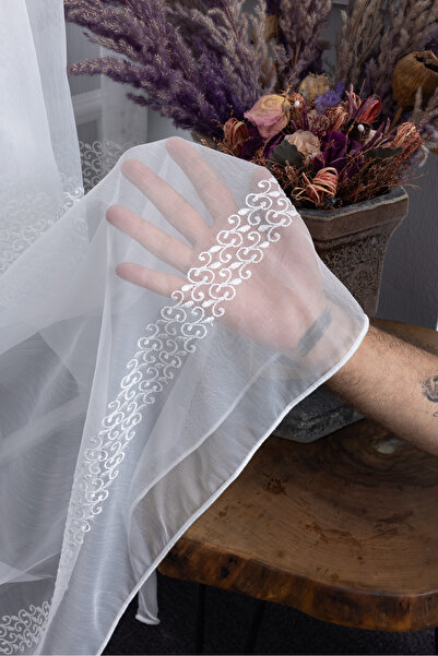 Payidar Capella Ekru 1/3 Sık Pileli 3 Sıra İşlemeli Ütü İstemez Kırışmaz Yeni Sezon Salon Tül Perdesi