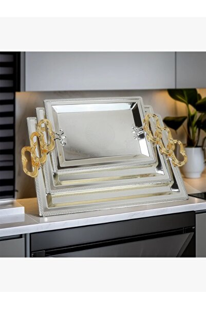 REXA R Elegant and modern stainless steel tabasi set - silver - 3 pieces