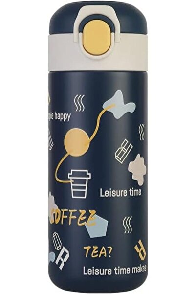 Cocobee Steel Water Bottle for Kids Bottle Double Walled Vacuum Insulated Bottle Flask for School Blue 480ML
