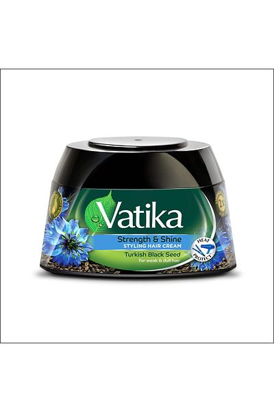 Vatika Hair Styling Cream with Turkish Black Seed Oil, 140 ml