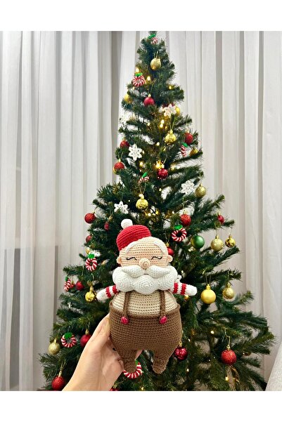 LUCHA Ton Ton Noel Baba Örgü Bebek 30 cm