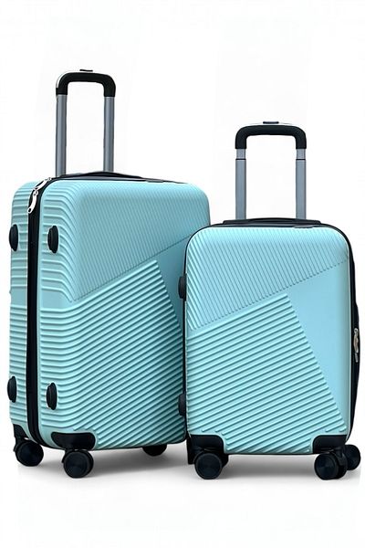 ZAAPPY Lightweight Hard Shell 20 Inch (7-10kg) & 24 Inch (20-25kg) Combo Light Blue