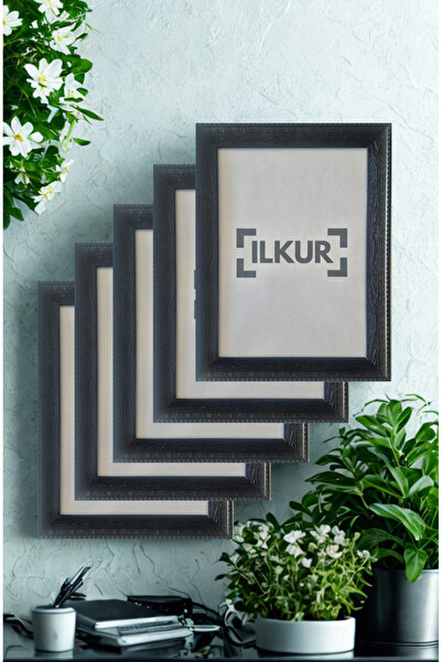 ilkur Комплект от пет плоски стъклени рамки с дървесен мотив, размер А4 (21X3...